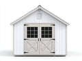 Casetta da giardino - Legno - 348x256x272 cm - Bianco-Grigio chiaro-Nero - Classico