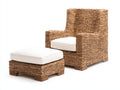 Poltrona da giardino - rattan - 85x83x88 cm - Naturale-Beige - stile intrecciato