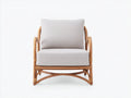 Poltrona da giardino - Rattan-tessuto - 72x75x82 cm - Naturale-Grigio chiaro - Vintage naturale
