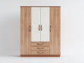 Armadio - legno - 176x61x218 cm - originale naturale-bianco - stile moderno