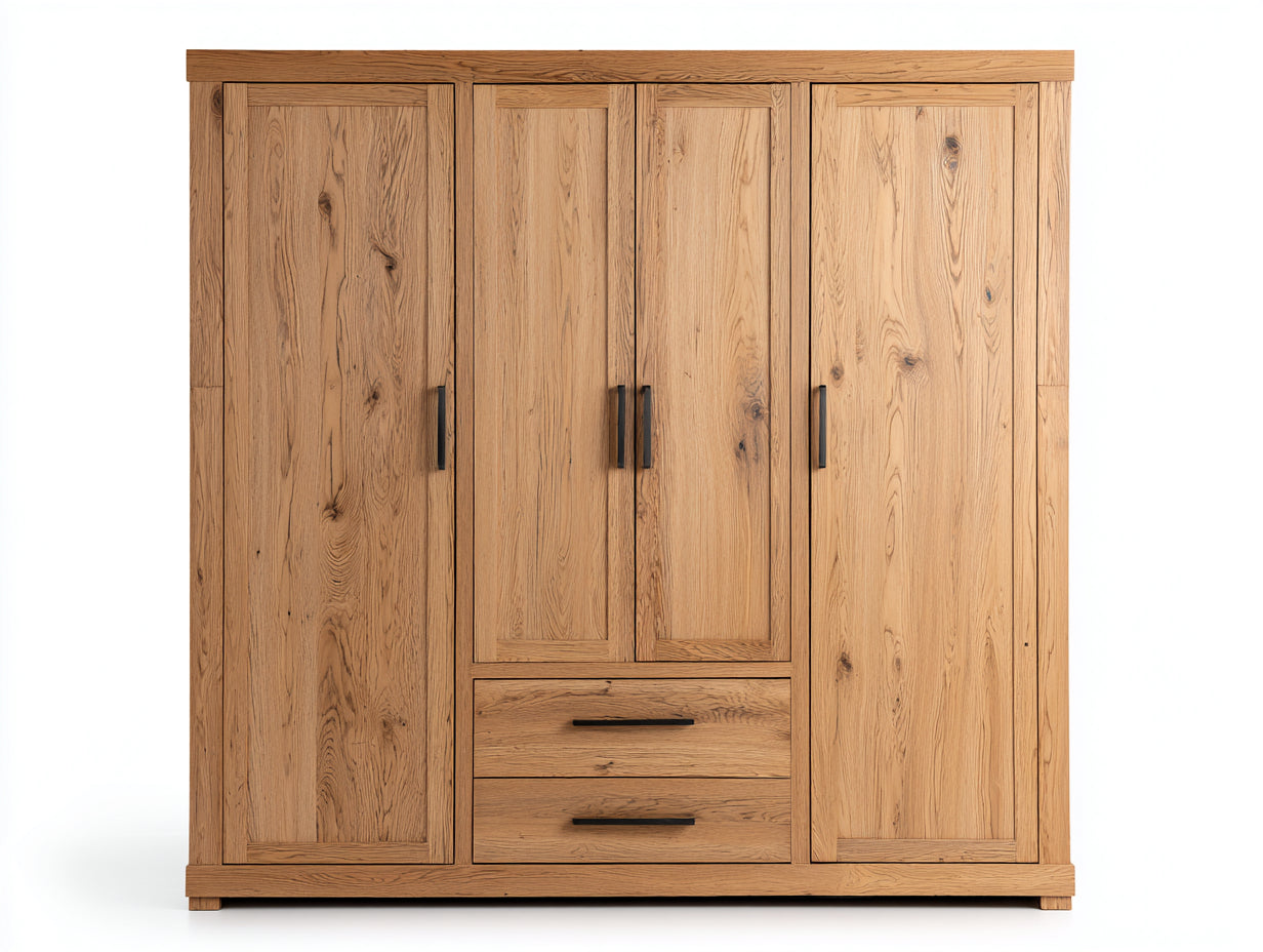 Armadio - legno - 214x63x198 cm - originale naturale - stile rustico moderno