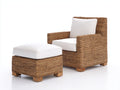Poltrona da giardino - rattan - 86x82x88 cm - Naturale-Beige - stile intrecciato