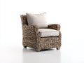 Poltrona da giardino - rattan - 86x84x88 cm - Naturale-Beige - stile intrecciato