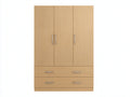 Armadio - legno - 136x60x214 cm - colore naturale - stile contemporaneo