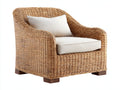 Poltrona da giardino - rattan - 88x86x90 cm - Naturale-Beige - stile intrecciato